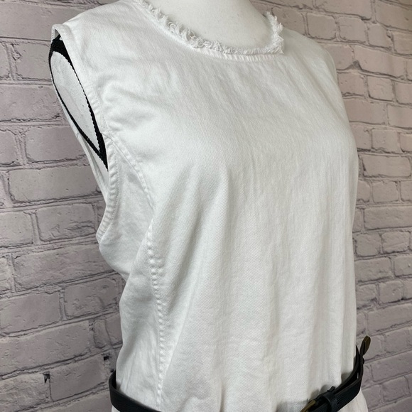 Ralph Lauren White Denim Dress with belt, size 14 - Picture 3 of 12